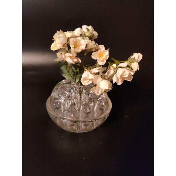 Vintage Clear Glass Flower Frog - Thick, Heavy 4" Floral Arranger, Vase 13 Holes - Picture 6 of 7